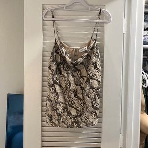 Snake print top - missing one button on back GILI looks like free people